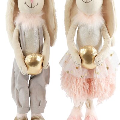 PAIR OF HARES "GLEE" 2 PIECES SET (1600)