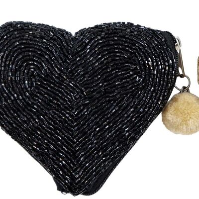 BOLSO PERLAS "CORAZONES" CONJUNTO DE 3 PIEZAS (5471)