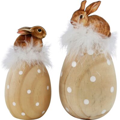 FEATHER EGGS "NATURALS" 2-PIECE SET (4906)