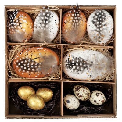 EIERBOX"NATURAL GOLD" 12 TEILIGES SET (5419)