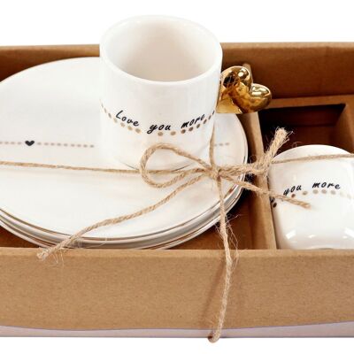 SET ESPRESSO"LOVE YOU MORE" SET 2 PEZZI (8229)