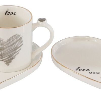 CUP SET"AMORE" 2-PIECE SET (8231)