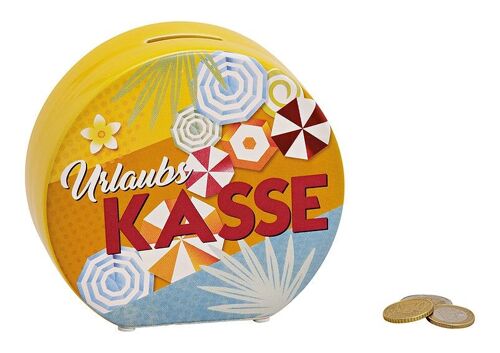 Spardose Urlaubskasse aus Keramik Bunt (B/H/T) 14x13x5cm