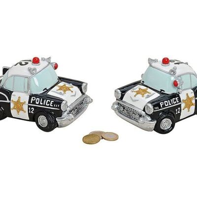Police car money box made of poly, W17 x D10 x H9 cm