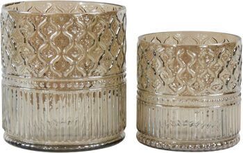 VASES/LANTERNES "SMOKE" SET DE 2 PIÈCES (8088)