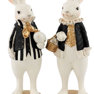 PAIR OF RABBIT"LORDLY" 2-PIECE SET (7364)
