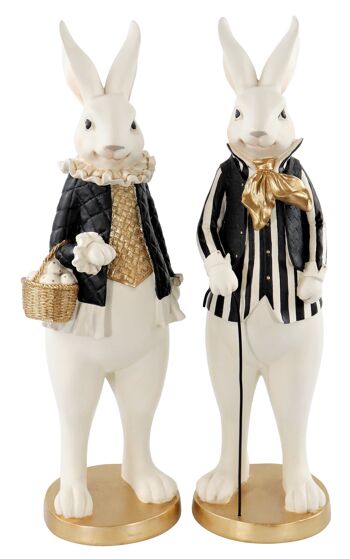 PAIRE DE LAPIN "LORDLY" SET 2 PIÈCES (7366)