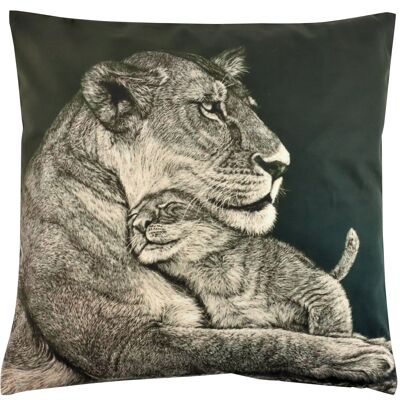 CUSHION COVER"LIONESS"45x45 (8071)