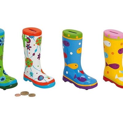 Ceramic savings boots, assorted, W16 cm