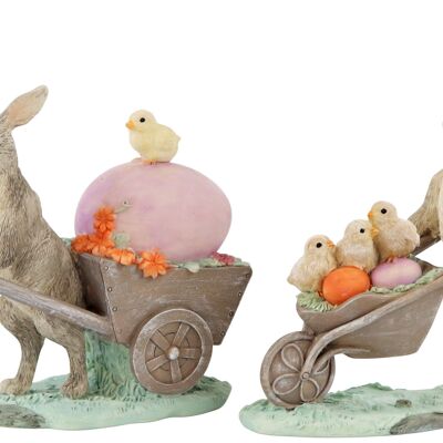 PAIRE DE LIÈVRES "NOSTALGIA EASTER" SET 2 PIÈCES (8413)