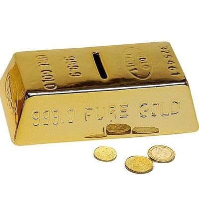Ceramic money box bars, W16 x D9 x H5 cm