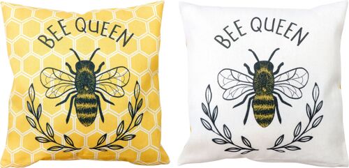 KISSENHÜLLEN"BEE QUEEN"40X40 2 TEILIGES SET (8923)