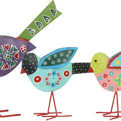 FIGURES "COLORED BIRDS" 3-PIECE SET (5850)