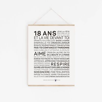 Affiche 18 ans - version femme - A2