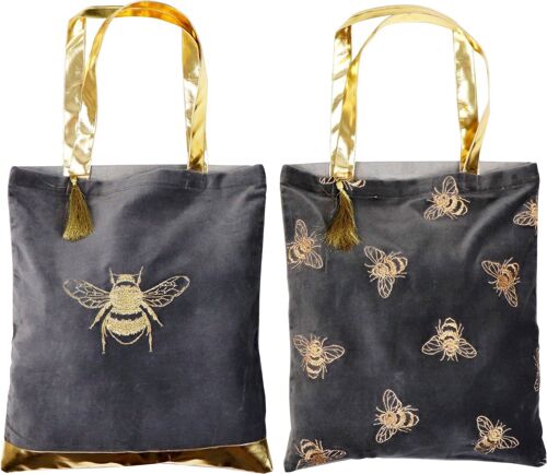 SHOPPING BAG"BEE YOURSELF" 2 TEILIGES SET (7767)