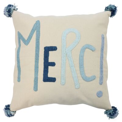 HOUSSE DE COUSSIN "MERCI" 45X45 (4843)