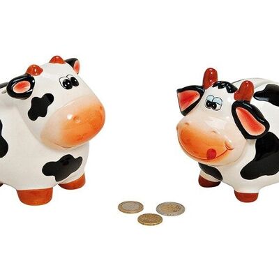 Ceramic money box cow, assorted, W12 x D10 x H12 cm