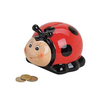 Ceramic money boxes ladybug, W14 x D13 x H11 cm