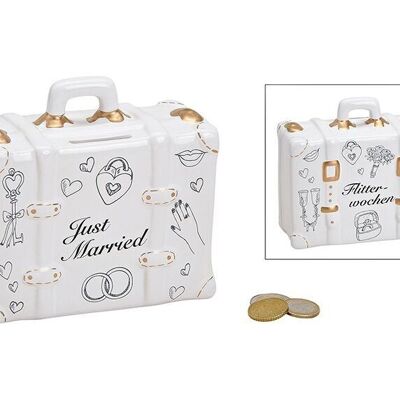 Money box suitcase Just married Ker. 14x6x13cm