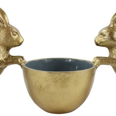 OBJECT BOWL"GOLD BUNNY" (9616)