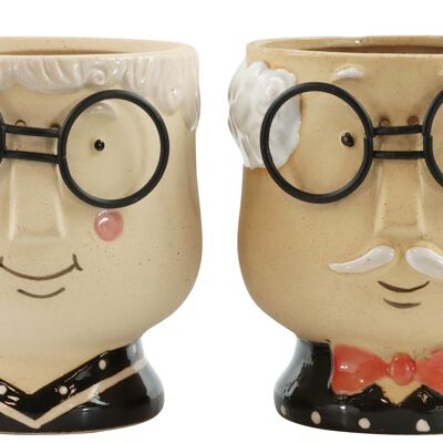 PLANTERS"GRANDPARENTS" 2-PIECE SET (4136)