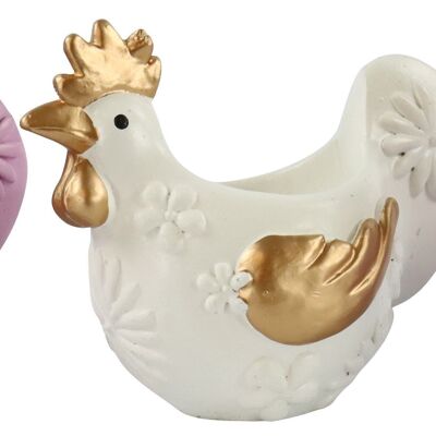 COQUETIER POULET "VIOLETTA" SET DE 3 PIÈCES (6921)