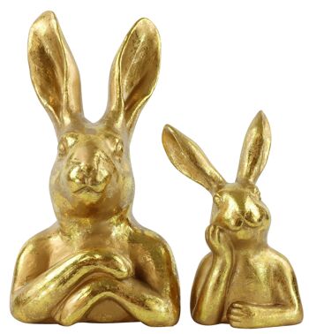 BUSTE DE LAPIN "GOLDEN EASTER" SET 2 PIÈCES (6769)