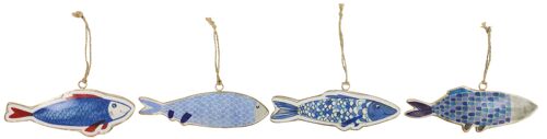 ZIERHÄNGER"FISCHE" 4 TEILIGES SET (3191)