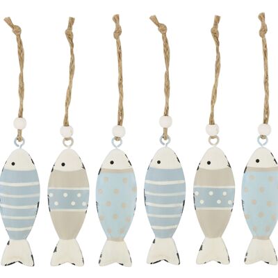 METALLHÄNGER"FISCHE" 6 TEILIGES SET (4748)