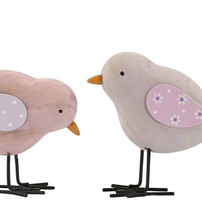 WOODEN BIRDS "VIOLETTA" 2-PIECE SET (4792)