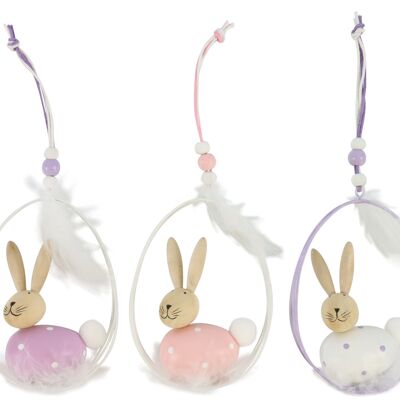 RABBIT IN EGG "VIOLETTA" 3 PIECES SET (4807)