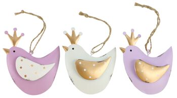 PENDENTIF OISEAU "VIOLETTA" SET DE 3 PIECES (4850)