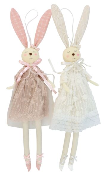 SET 2 PIÈCES LAPIN "POÉSIE" (7498)