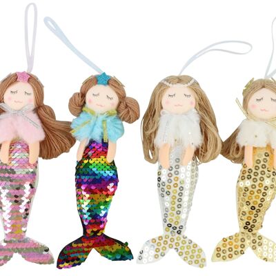 DECORATIVE HANGER "MERMAID" 4 PIECES SET (7433)