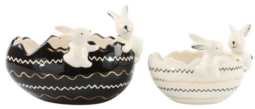 EI-SCHALEN"MONOCHROME EASTER" 2 TEILIGES SET (3932)