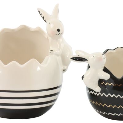 EI-SCHALEN"MONOCHROME EASTER" 2 TEILIGES SET (3933)