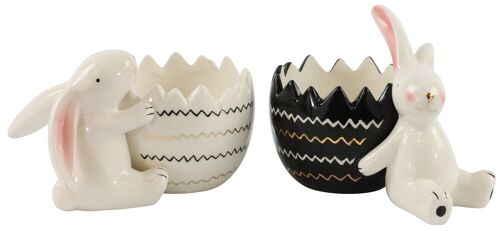 EI-SCHALEN"MONOCHROME EASTER" 2 TEILIGES SET (3934)