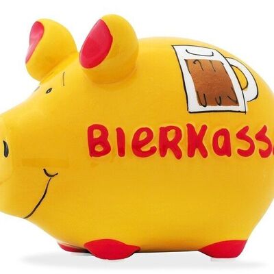 Spardose KCG Kleinschwein, Bierkasse, aus Keramik, Art. 100488 (B/H/T) 12,5x9x9 cm