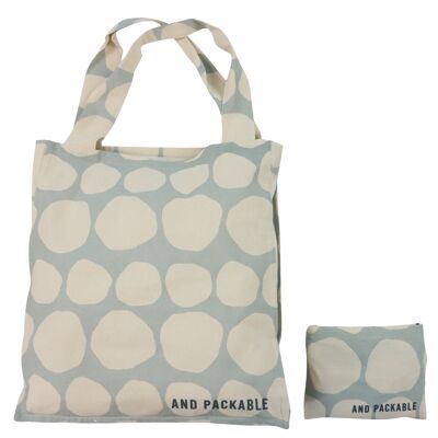 SAC PLIANT "POIS BLEU CIEL" (7158)