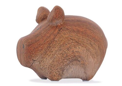 Spardose KCG Kleinschwein, Inspired by Nature-Holz, aus Keramik, Art. 101586 (B/H/T) 12,5x9x9 cm