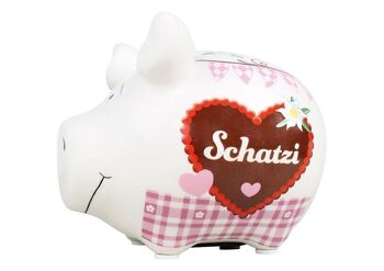 Tirelire KCG petit cochon, Schatzi, en céramique (L/H/P) 12,5x9x9 cm