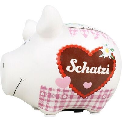 Money box KCG small pig, Schatzi, made of ceramic (W/H/D) 12.5x9x9 cm