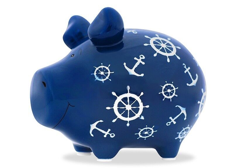 Salvadanaio KCG maialino, Nautilus, in ceramica, articolo 101762 (L / A / P) 12,5x9x9 cm