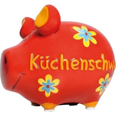 Money box KCG small pig, kitchen pig, made of ceramic (W/H/D) 12.5x9x9cm
