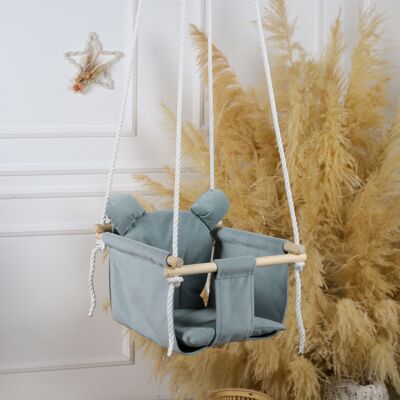 Blue green Baby and toddler swing