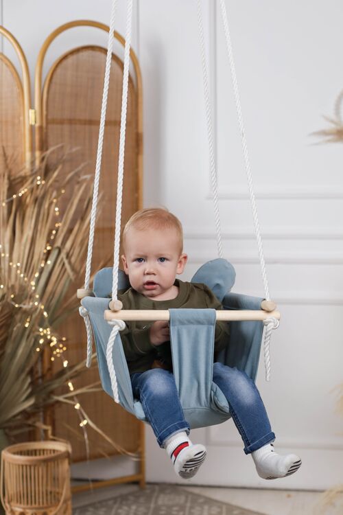 Blue Baby and toddler swing