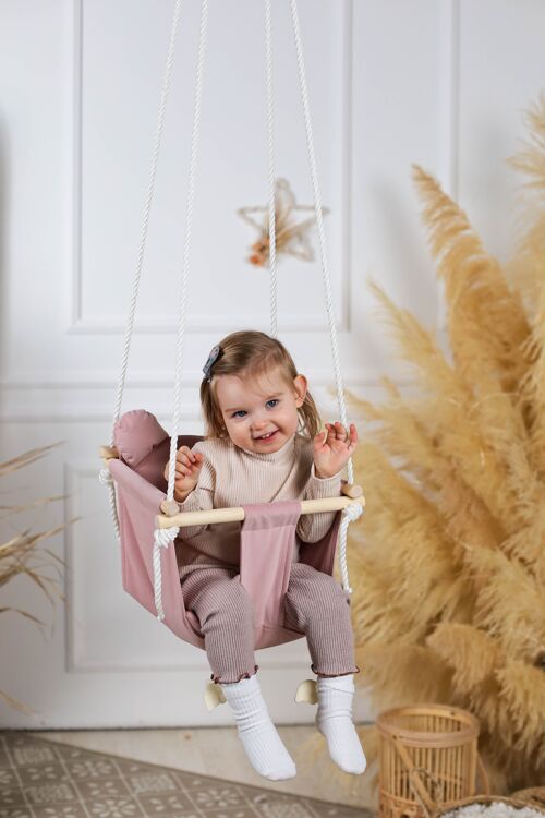 Pink Baby and toddler swing