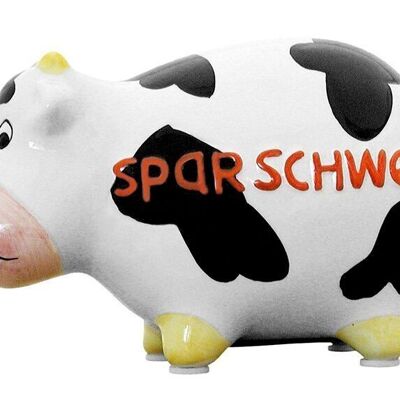 Spardose KCG Kleinschwein, Sparschwein - kleine Kuh, aus Keramik (B/H/T) 12,5x9x9 cm