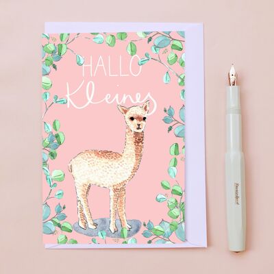 Greeting card baby alpaca