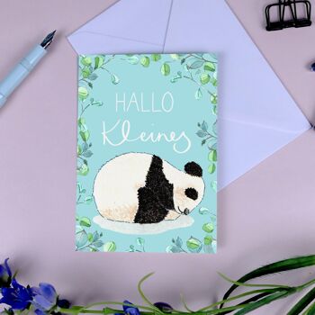 Carte de voeux bébé panda 2